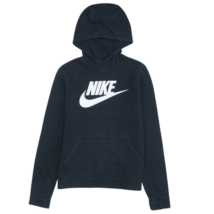 Nike Boys Black Pullover Fleece Hoodie 12-13 Years Logo Sweatshirt