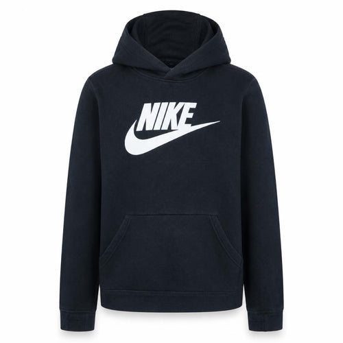 Nike Boys Black Pullover Fleece Hoodie 12-13 Years Logo Sweatshirt