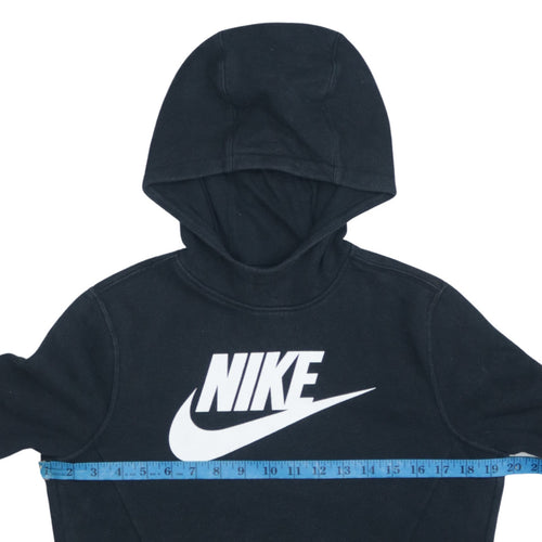 Nike Boys Black Pullover Fleece Hoodie 12-13 Years Logo Sweatshirt