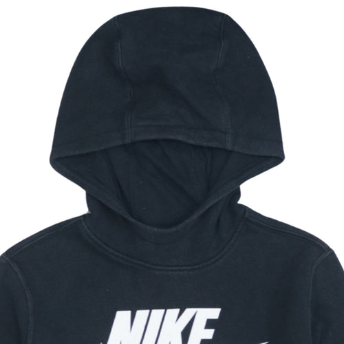 Nike Boys Black Pullover Fleece Hoodie 12-13 Years Logo Sweatshirt