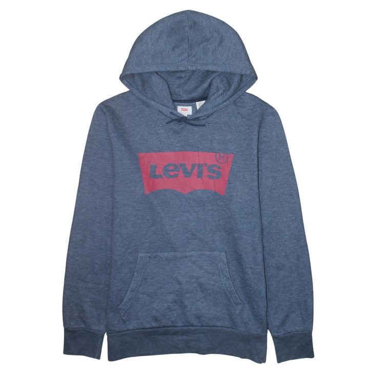 Levi's Men's Blue Pullover Hoodie Size L Graphic Logo Sweatshirt