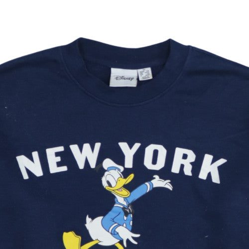 Disney Women’s Navy Blue Donald Duck New York Sweatshirt XS