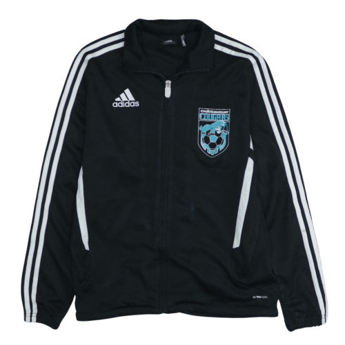 Adidas Boys Black 13-14 Years Climalite Track Jacket Châteauguay Cougars