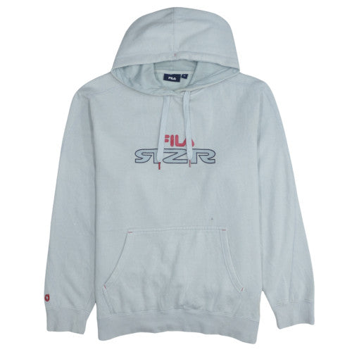 FILA Mens Grey XL Pullover Hoodie Logo Graphic Fleece Sweatshirt