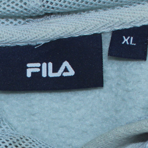 FILA Mens Grey XL Pullover Hoodie Logo Graphic Fleece Sweatshirt