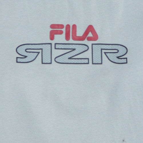 FILA Mens Grey XL Pullover Hoodie Logo Graphic Fleece Sweatshirt
