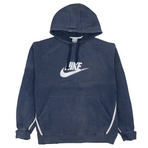 Nike Men's Blue XL Pullover Hoodie Sweatshirt with Logo Print