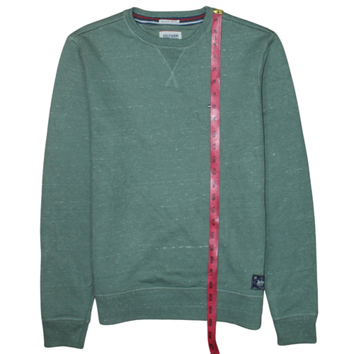 Tommy Hilfiger Men's Green Pullover Sweatshirt Size S Crew Neck