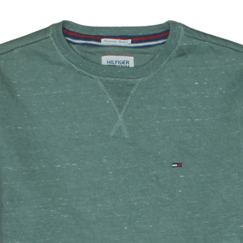 Tommy Hilfiger Men's Green Pullover Sweatshirt Size S Crew Neck