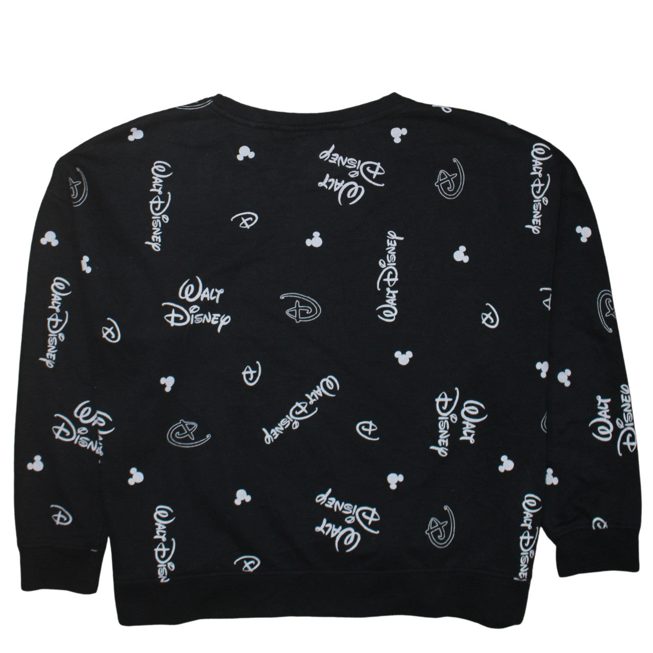 Disney Womens Black 2XL Pullover Sweatshirt with Logo Print