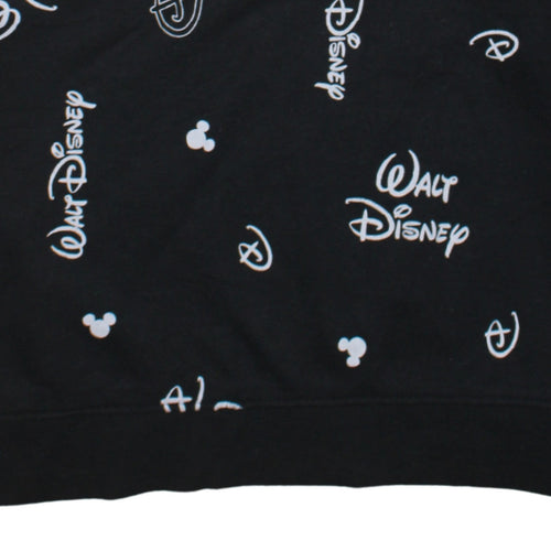 Disney Womens Black 2XL Pullover Sweatshirt with Logo Print