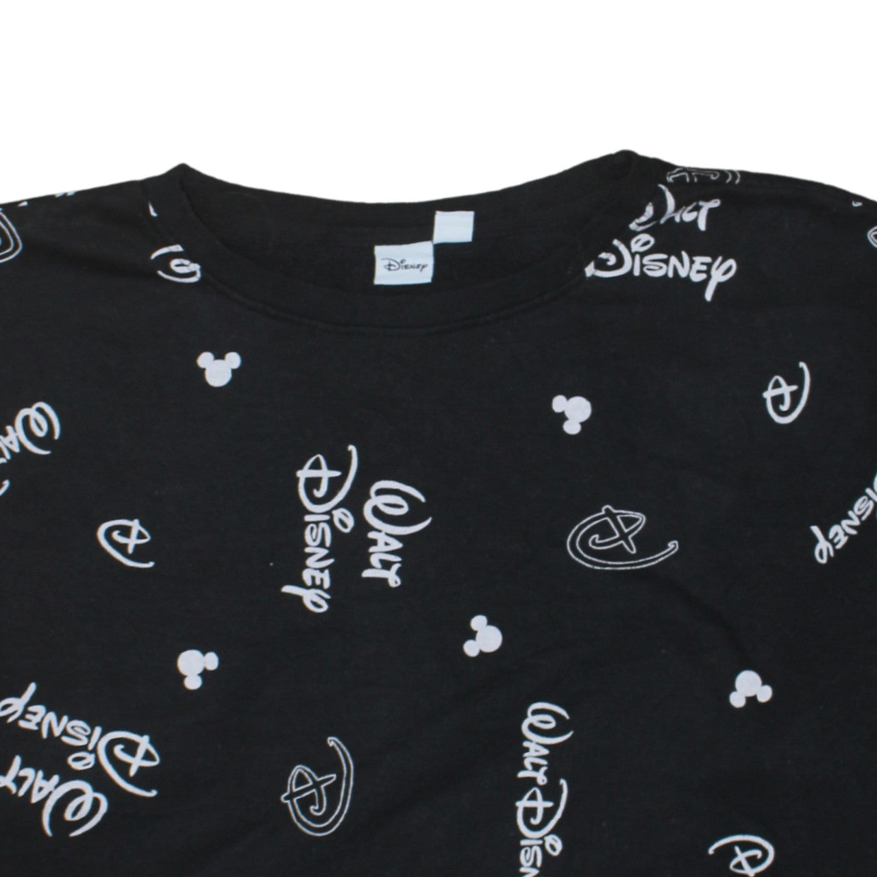 Disney Womens Black 2XL Pullover Sweatshirt with Logo Print