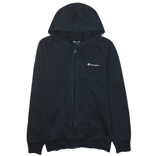 Champion Men's Black Full Zip Hoodie Size S Logo Sportswear