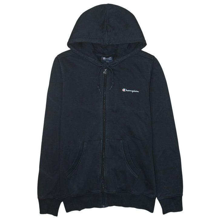 Champion Men's Black Full Zip Hoodie Size S Logo Sportswear