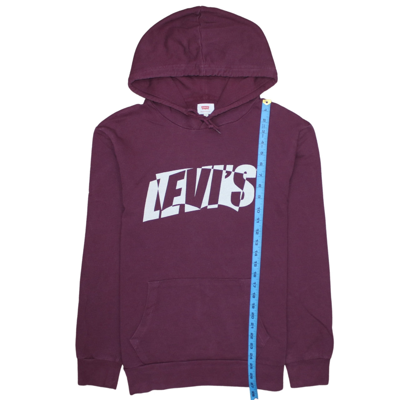 Levi's Men's Purple Pullover Hoodie Size L Logo Graphic Sweatshirt