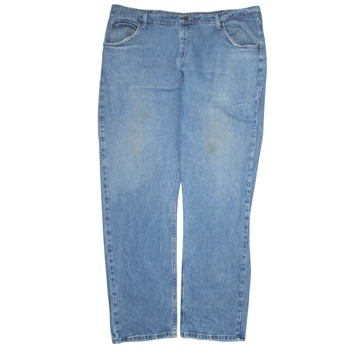 Wrangler Men's Blue Straight Leg Denim Jeans 40W 32L Regular Fit