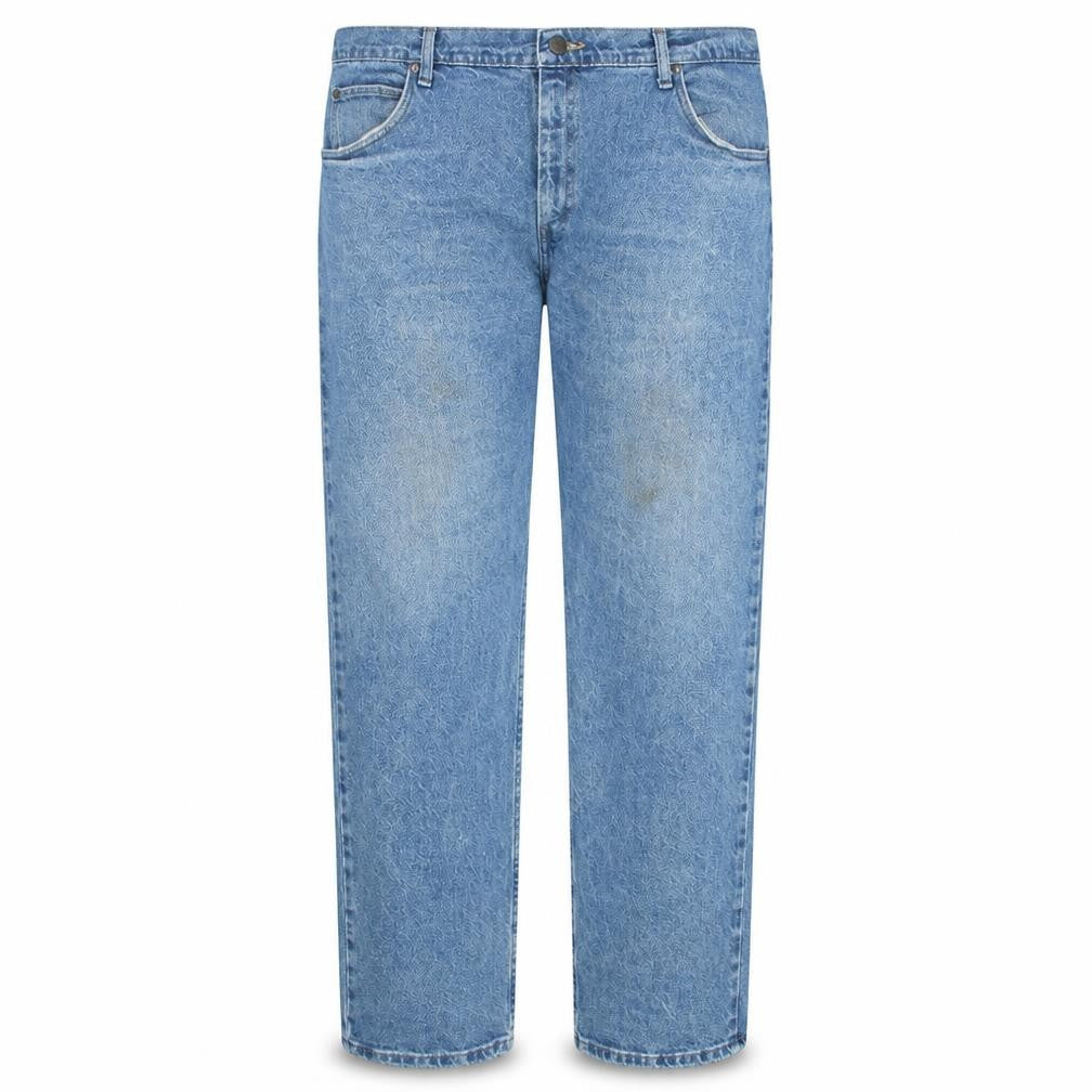 Wrangler Men's Blue Straight Leg Denim Jeans 40W 32L Regular Fit