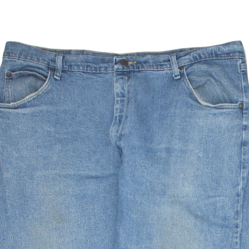 Wrangler Men's Blue Straight Leg Denim Jeans 40W 32L Regular Fit