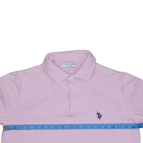 U.S. Polo Assn. Men's Pink Cotton Polo Shirt Size M Short Sleeve