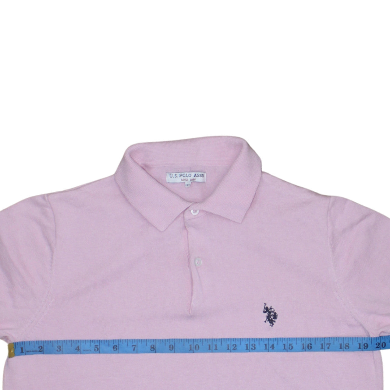 U.S. Polo Assn. Men's Pink Cotton Polo Shirt Size M Short Sleeve