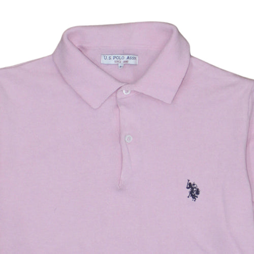 U.S. Polo Assn. Men's Pink Cotton Polo Shirt Size M Short Sleeve