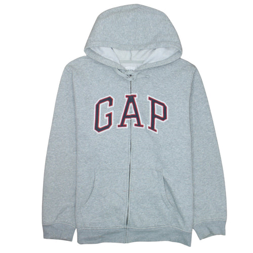 GAP Womens Grey XL Full Zip Hoodie Sweatshirt Cotton Blend