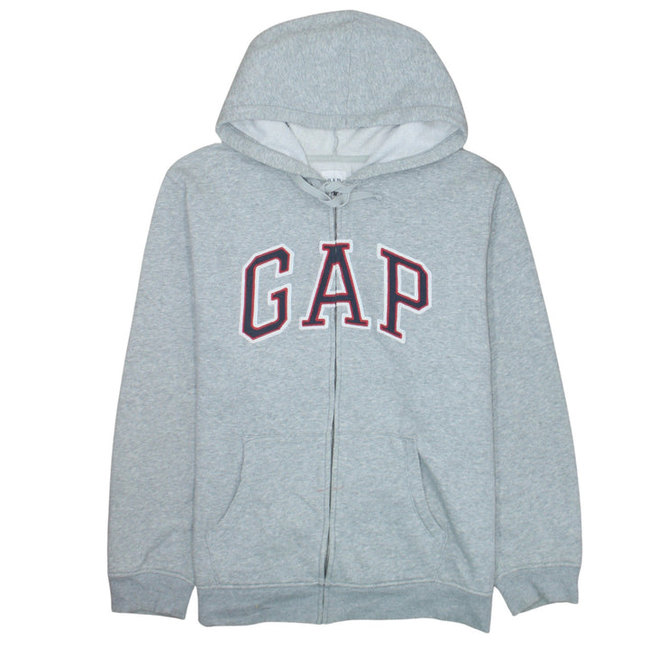 GAP Womens Grey XL Full Zip Hoodie Sweatshirt Cotton Blend