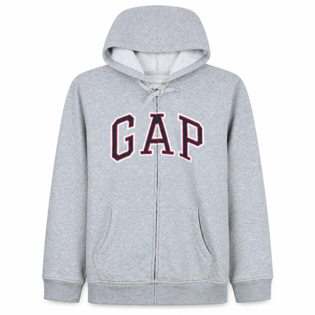 GAP Womens Grey XL Full Zip Hoodie Sweatshirt Cotton Blend