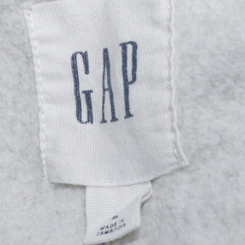 GAP Womens Grey XL Full Zip Hoodie Sweatshirt Cotton Blend