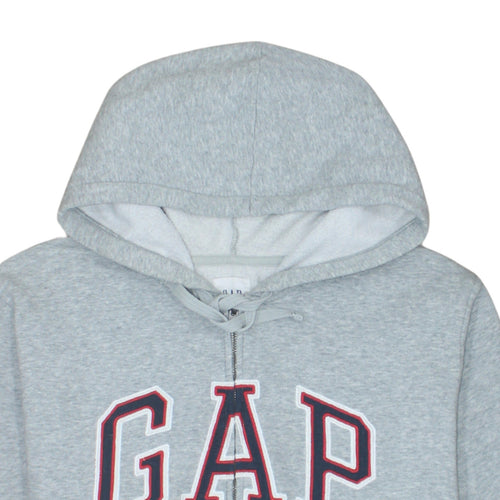 GAP Womens Grey XL Full Zip Hoodie Sweatshirt Cotton Blend