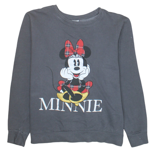 Disney Teens Grey Minnie Mouse Graphic Long Sleeve Sweatshirt Size 12-14