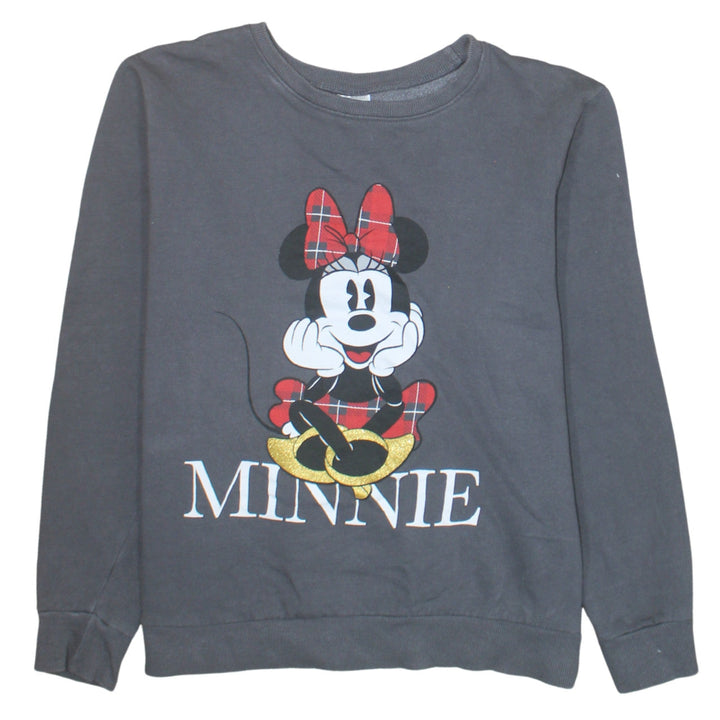 Disney Teens Grey Minnie Mouse Graphic Long Sleeve Sweatshirt Size 12-14