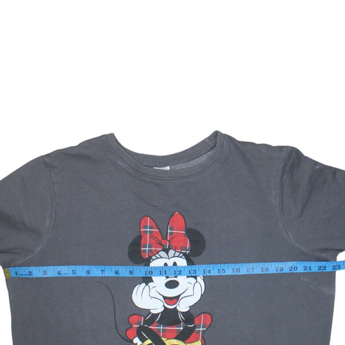 Disney Teens Grey Minnie Mouse Graphic Long Sleeve Sweatshirt Size 12-14