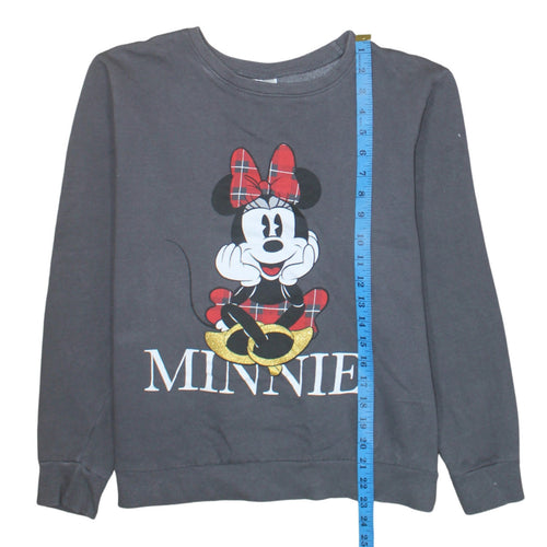 Disney Teens Grey Minnie Mouse Graphic Long Sleeve Sweatshirt Size 12-14