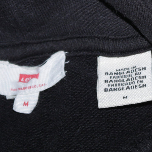 Levi's Men's Black Pullover Hoodie Medium Classic Logo Fleece