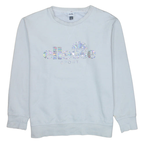 Ellesse Women White Logo Crew Neck Sweatshirt Size 18