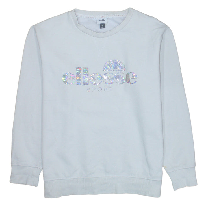 Ellesse Women White Logo Crew Neck Sweatshirt Size 18