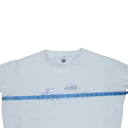 Ellesse Women White Logo Crew Neck Sweatshirt Size 18