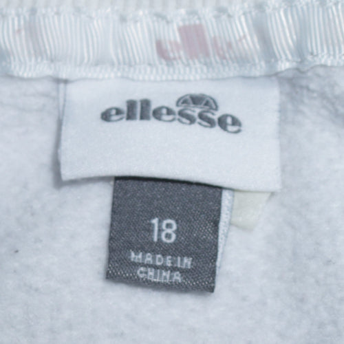 Ellesse Women White Logo Crew Neck Sweatshirt Size 18