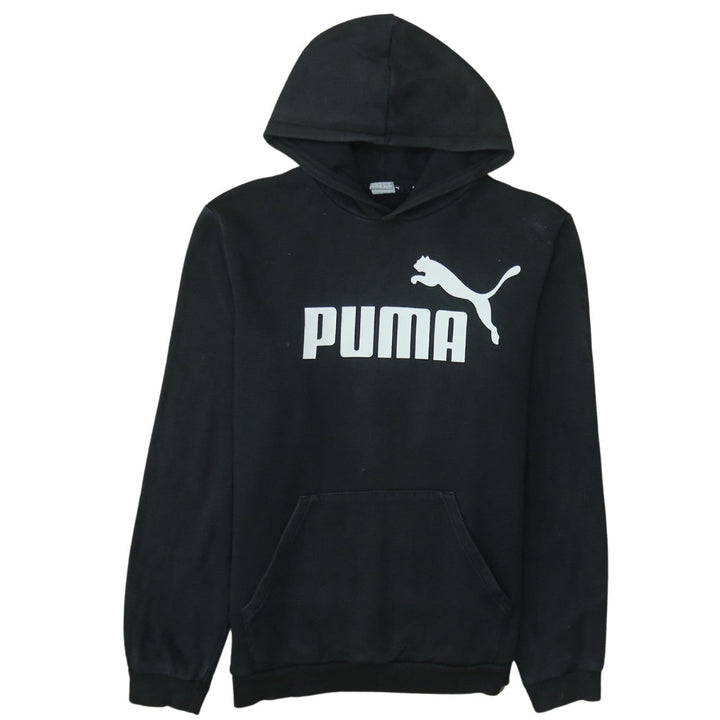 Puma Boys Black Pullover Fleece Hoodie 16 Years Logo Sportswear