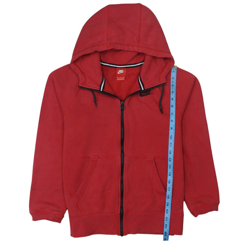 Nike Men's Red Full Zip Hoodie Size S Regular Fit Sweatshirt