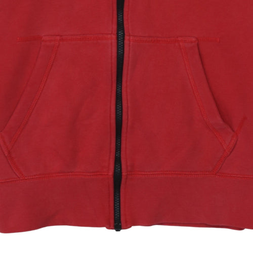 Nike Men's Red Full Zip Hoodie Size S Regular Fit Sweatshirt