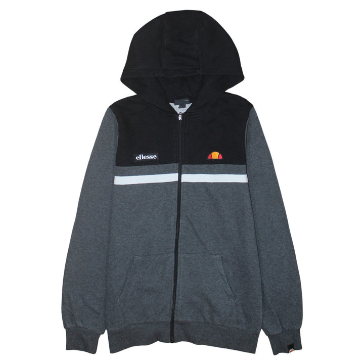 Ellesse Boys Grey & Black Full Zip Hoodie 13-14 Years Cotton Blend