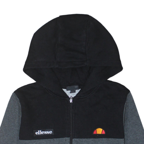 Ellesse Boys Grey & Black Full Zip Hoodie 13-14 Years Cotton Blend