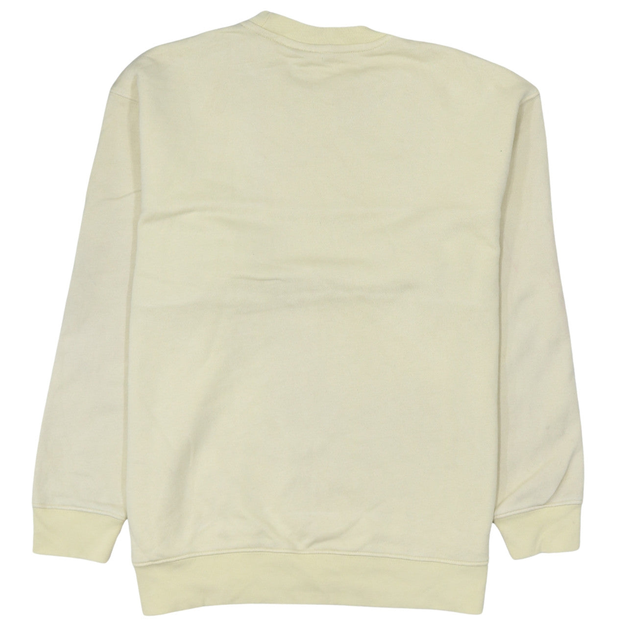 Adidas Men Beige Blue Logo Pullover Sweatshirt XS Regular Fit