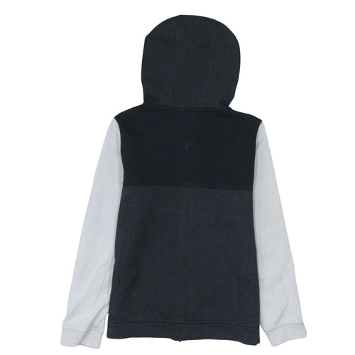 Nike Boys Black Full Zip Hoodie 13-14 Years Fleece Lined Logo Sweatshirt