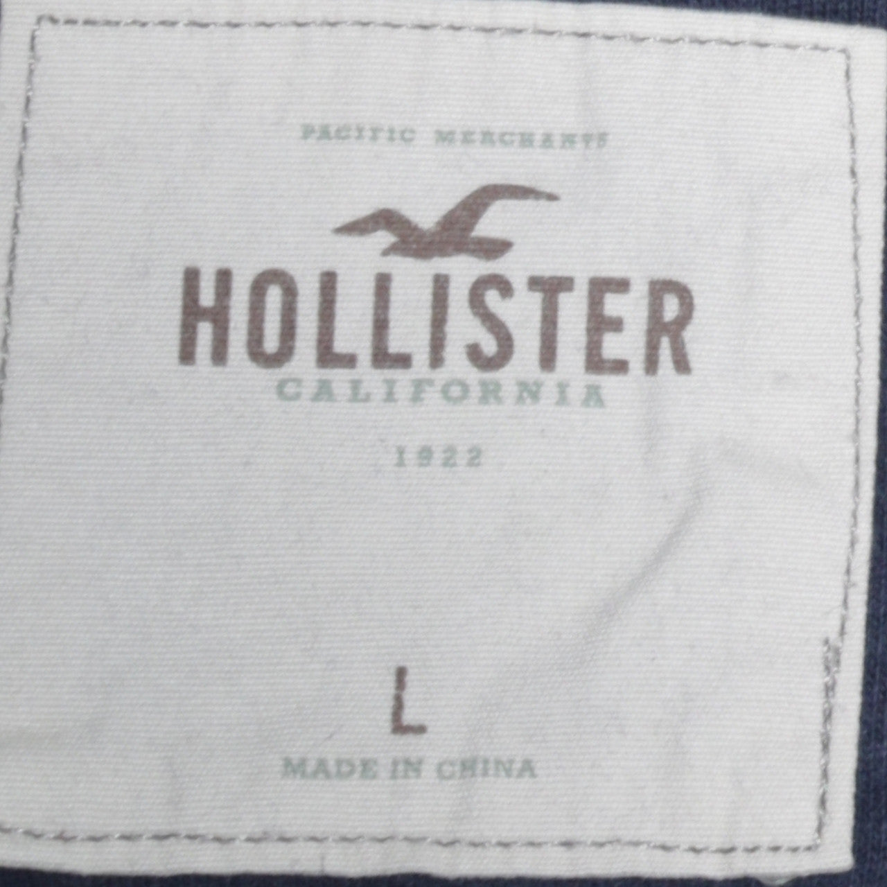 Hollister Women Navy Blue Full Zip Hoodie L Cotton Blend Casual