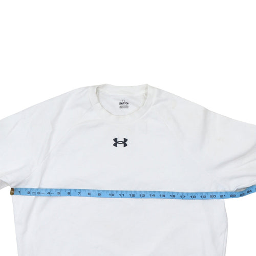 Under Armour Men's White Small Pullover Sweatshirt Crew Neck