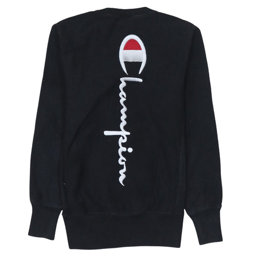 Champion Men's Black Small Crew Neck Pullover Sweatshirt
