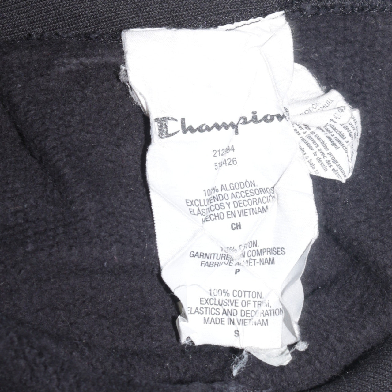 Champion Men's Black Small Crew Neck Pullover Sweatshirt